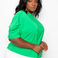 Women's Ruched Puff Sleeve Blouse Top