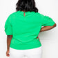 Women's Ruched Puff Sleeve Blouse Top