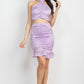 Women's Halter Neck Crop Top & Skirts Set
