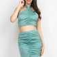 Women's Halter Neck Crop Top & Skirts Set