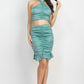 Women's Halter Neck Crop Top & Skirts Set