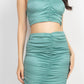 Women's Halter Neck Crop Top & Skirts Set
