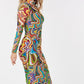 Women's Long Sleeve Bodycon With Letter Print