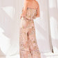 Women's Tube Top With Tier Ruffle Waist Elastic Bottom Lace Trim Jumpsuit