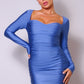 Women's Sweetheart Pleated Front Sexy Mini Dress