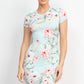 Women's Short Sleeve Floral Bodycon Dress