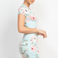 Women's Short Sleeve Floral Bodycon Dress