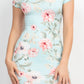 Women's Short Sleeve Floral Bodycon Dress