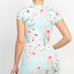 Women's Short Sleeve Floral Bodycon Dress