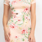 Women's Short Sleeve Floral Bodycon Dress