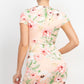 Women's Short Sleeve Floral Bodycon Dress