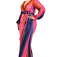Women's Plus Gradient Stripe 2 Piece Maxi Skirt Set (2X Only)