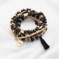 Women's Love Coin Tassel Beaded Bracelet