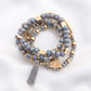Women's Love Coin Tassel Beaded Bracelet