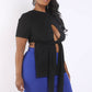 Women's Tie Detailed Slit T-Shirt