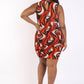 Women's Printed Air Mesh Dress