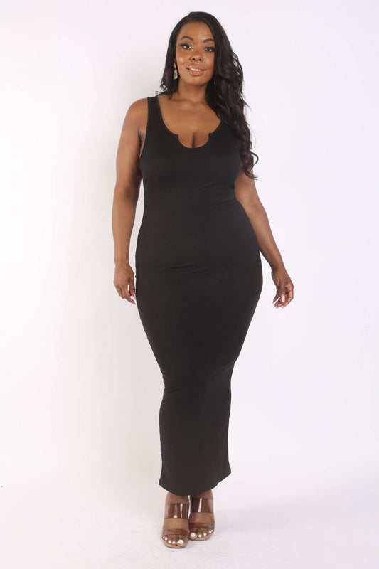 Women's Ribbed Tank Maxi Dress