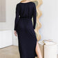Women's Midi Sleeve Basic Maxi Dress