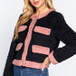Women's Long Sleeve Pocket Detail Faux Fur Jacket