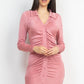 Women's Collared Button-down Dress Shirt