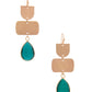 Women's Teardrop Gem Multi Shape Dangle Earring