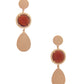 Women's Round Gem Teardrop Dangle Earring