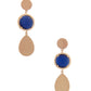 Women's Round Gem Teardrop Dangle Earring