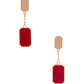 Women's Gem Emerald Shape Dangle Earring