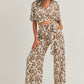 Women's Crop Top Animal Print Set
