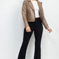 Women's Zippered Notch Lapel Rider Jacket