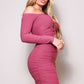 Women's Long Sleeve All Over Cutout Mini Dress