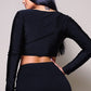 Women's Long Sleeve Corset Top