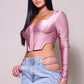 Women's Long Sleeve Corset Top