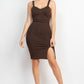 Glitter Slit Bodycon Sleeveless Dress
