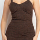 Glitter Slit Bodycon Sleeveless Dress