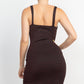 Glitter Slit Bodycon Sleeveless Dress