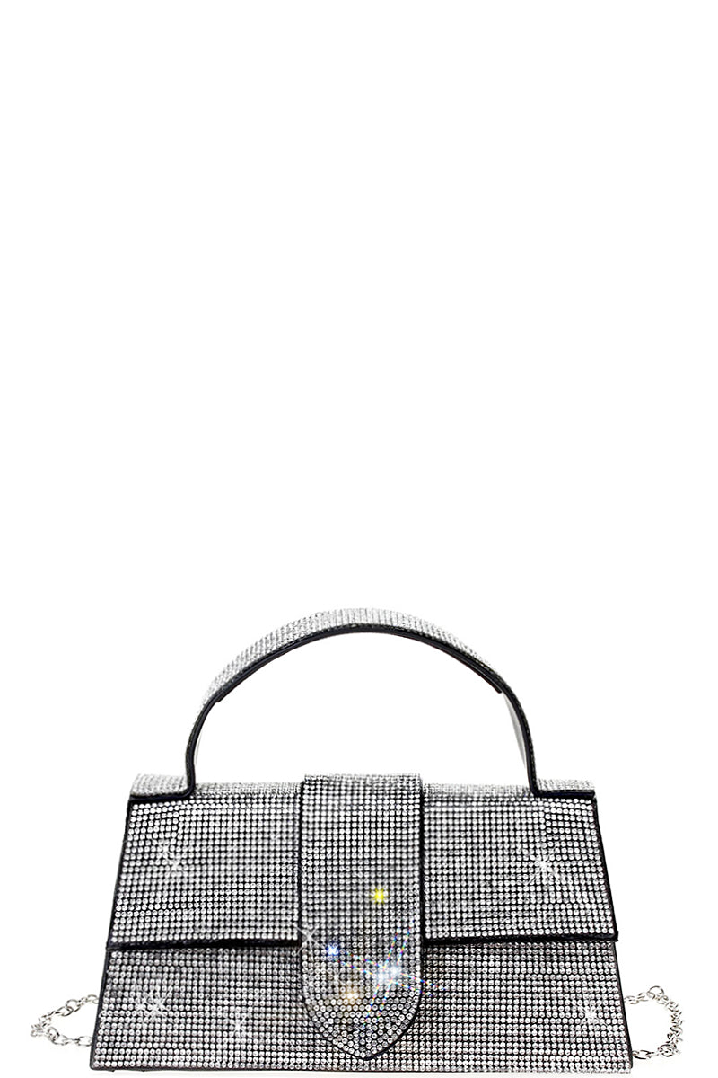 Women's Rhinestone Allover Chic Design Handle Bag