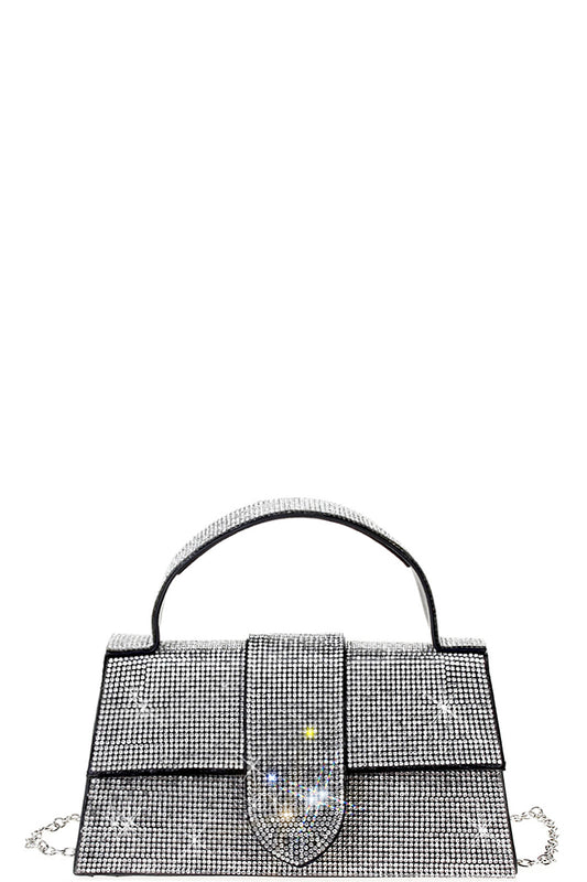 Women's Rhinestone Allover Chic Design Handle Bag