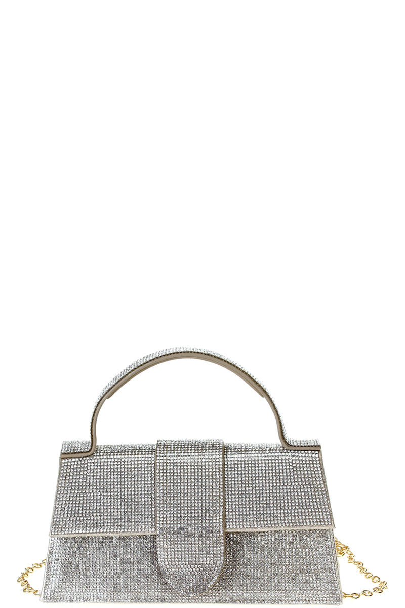Women's Rhinestone Allover Chic Design Handle Bag