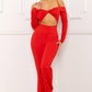Women's Open Shoulder Cutout Detail Jumpsuit