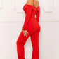 Women's Open Shoulder Cutout Detail Jumpsuit