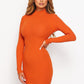Women's Knit Mock Neck Round Dress