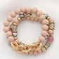 Women's Circle Link Beaded Bracelet Set