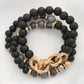 Women's Circle Link Beaded Bracelet Set