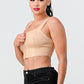 Women's Lux Faux Leather Pu Zip-up Strap Sleeveless Cropped Top