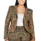 Women's Plus Disco Sparkling Metallic Sequins Two Piece Jacket Set (1X & 2X Only)