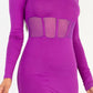 Women's Square neck mesh corset mini dress