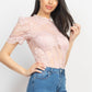 Women's Floral Lace Corset Keyhole Bodysuit