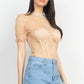 Women's Floral Lace Corset Keyhole Bodysuit