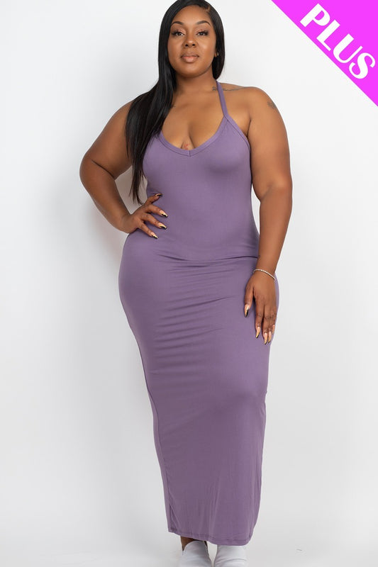 Women's Plus Racer Back Maxi Dress